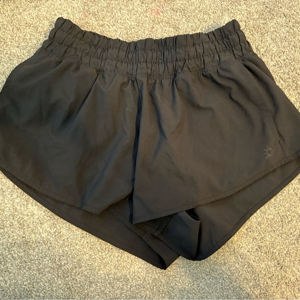 Aerie Black Athletic Shorts Lightweight Dolphin Cut